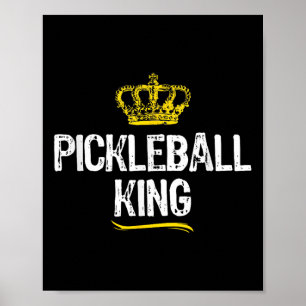 Pickleball King Men Boys Player Funny Cool  Poster