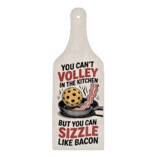 Pickleball Kitchen Zone Bacon Humor Cutting Board