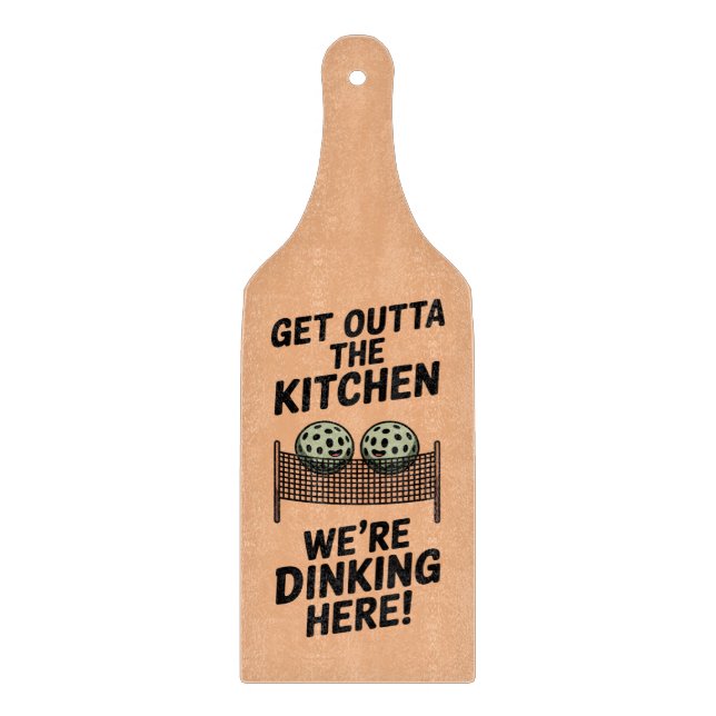 Pickleball Kitchen Zone Warning Sign Cutting Board (Front)
