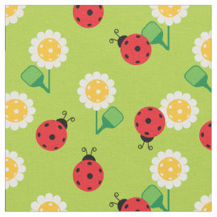Pickleball ladybugs, daisies and paddles,  custom fabric