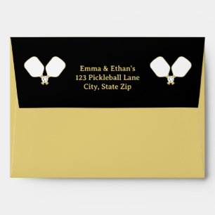 Pickleball Last Swing Before the Ring Black & Gold Envelope