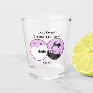 Pickleball Last Swing Before the Ring Wedding Shot Glass