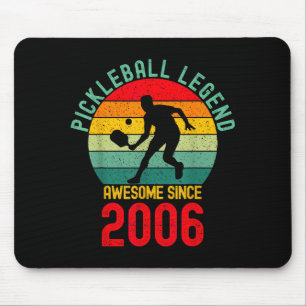 Pickleball legend awesome since 2006 retro 20th mouse pad