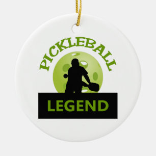 PICKLEBALL LEGEND CERAMIC TREE DECORATION