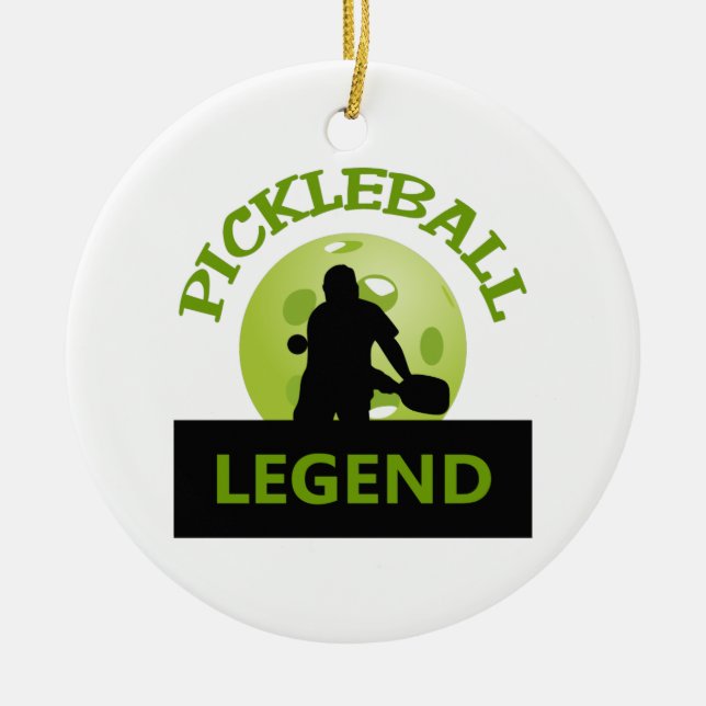 PICKLEBALL LEGEND CERAMIC TREE DECORATION (Front)