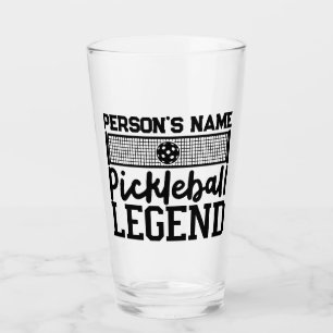 Pickleball Legend Custom Personalised Name Glass