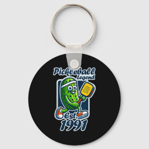 Pickleball legend established 1991 retro 35th key ring