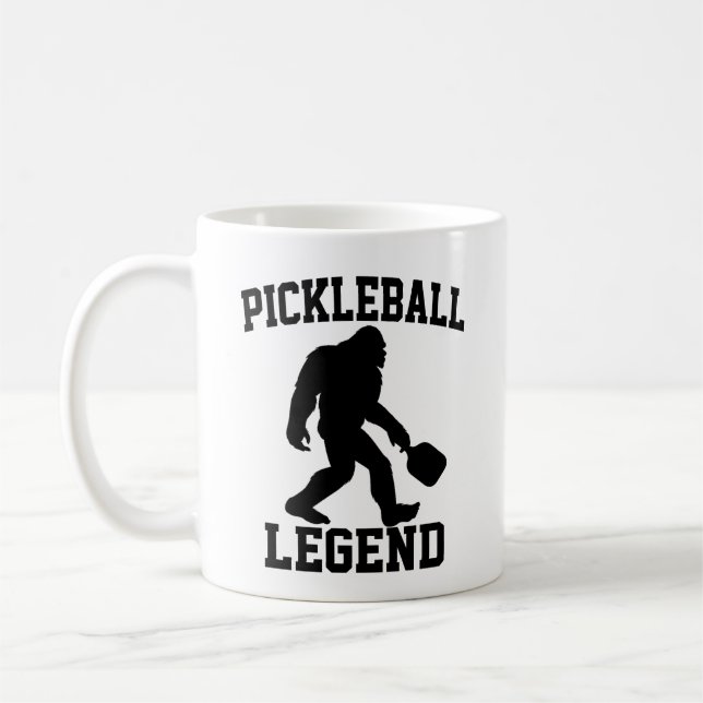 Pickleball Legend Funny Bigfoot  Coffee Mug (Left)