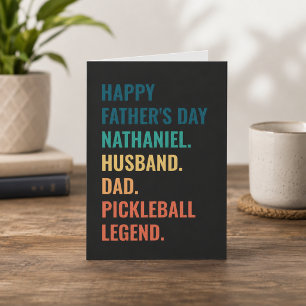 Pickleball Legend Personalised Father's Day Holiday Card