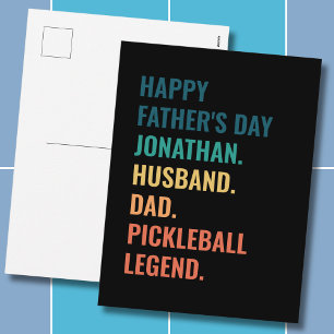  Pickleball Legend Personalised Father's Day  Holiday Postcard