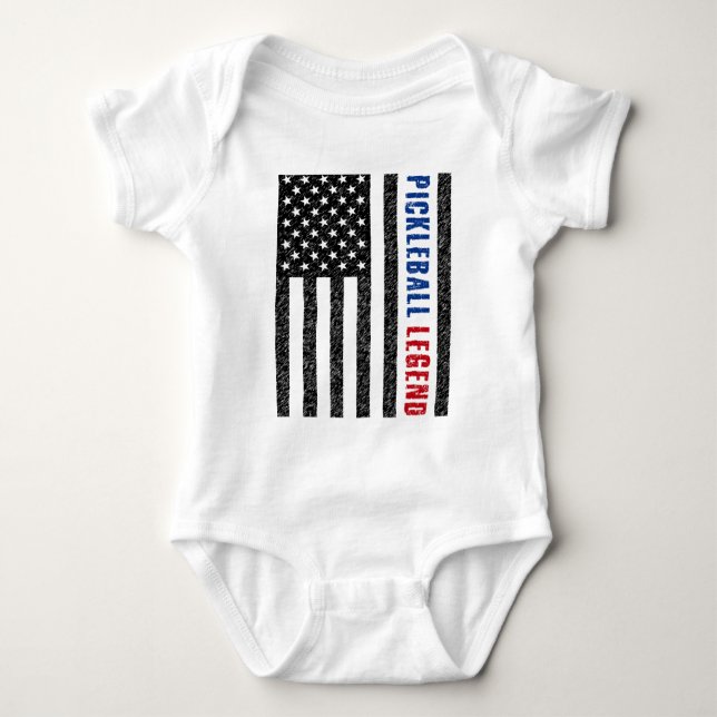 Pickleball Legend USA Baby Bodysuit (Front)