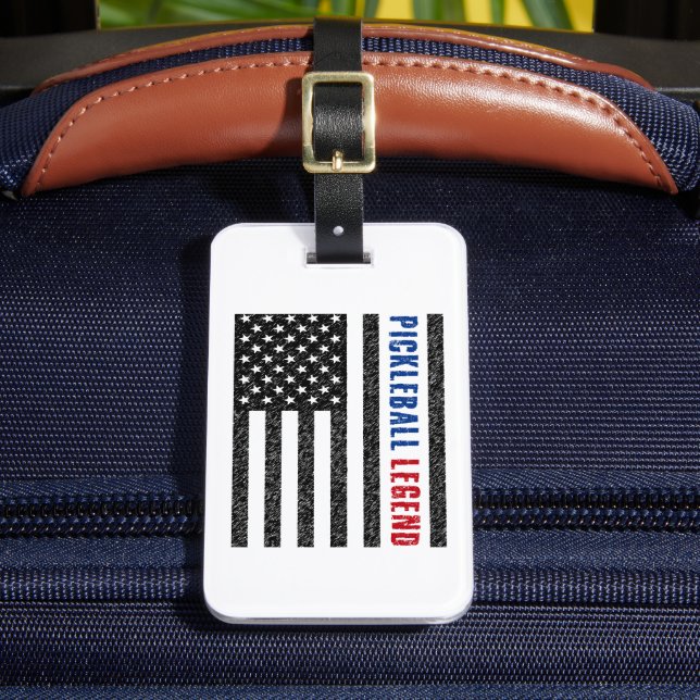 Pickleball Legend USA Luggage Tag (Front Insitu 2)