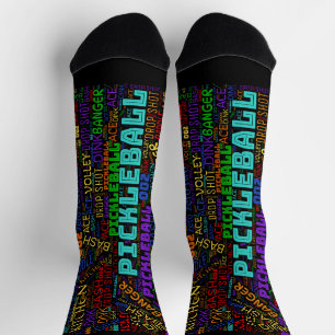 Pickleball lettering socks