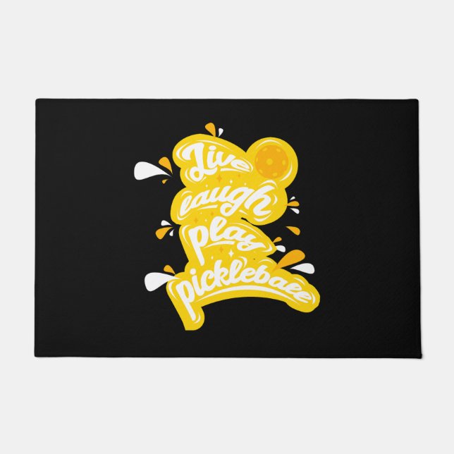 Pickleball - Live Laugh Play Pickleball Doormat (Front)