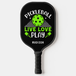 Pickleball Live Love Play Typography Name Pickleball Paddle