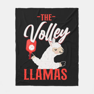 Pickleball Llama The Volley Llamas  Fleece Blanket
