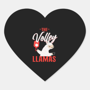 Pickleball Llama The Volley Llamas  Heart Sticker