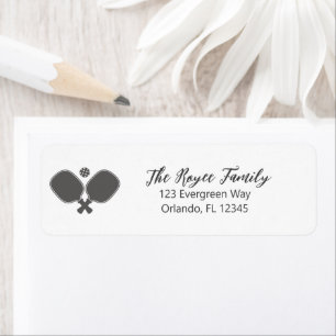 Pickleball Logo Pickleball Racket Emblem Return Address Label