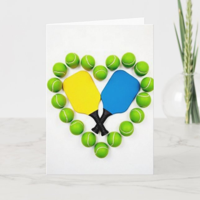 Pickleball Love Heart Card (Front)