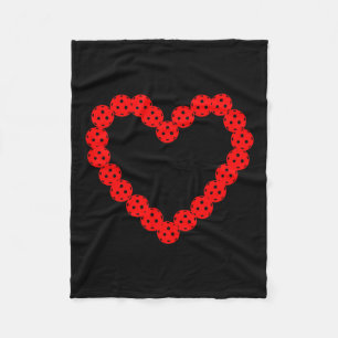 Pickleball Love Heart For Valentines Day Gifts Pic Fleece Blanket