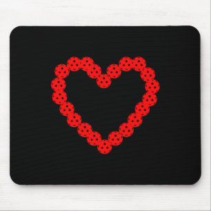 Pickleball Love Heart For Valentines Day Gifts Pic Mouse Pad