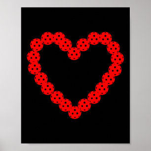 Pickleball Love Heart For Valentines Day Gifts Pic Poster