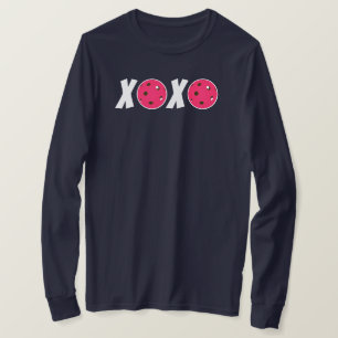 Pickleball Love Pink Valentine XOXO Pickleballs T-Shirt