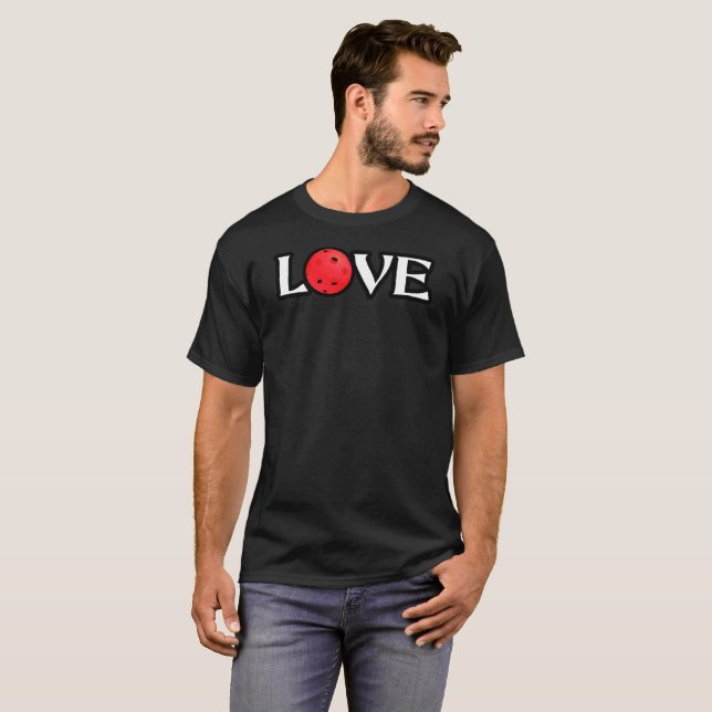 Pickleball Love Red True Love is Pickleball T-Shirt (Front Full)