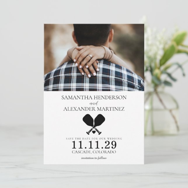 Pickleball Love Wedding Save The Date (Standing Front)