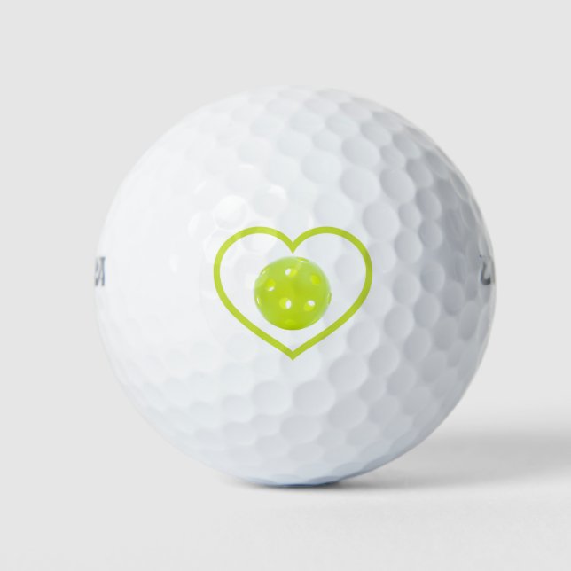 pickleball love yellow pickle ball (Front)