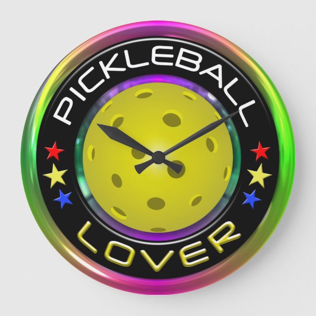 Pickleball Lover 1 Options Large Clock (Front)