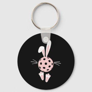 Pickleball Lover Easter Bunny Ears Feet Kids Toddl Key Ring