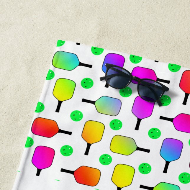 Pickleball Lover In My Head I'm Playing Pickleball Beach Towel (In Situ)