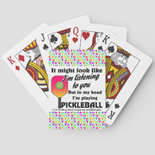 Pickleball Lover In My Head I'm Playing Pickleball Cards