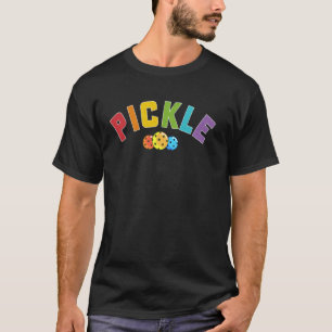 Pickleball Lover Pickle Ball Player Gay Pride Rain T-Shirt
