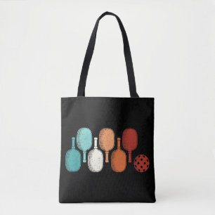 Pickleball Lover Retro Paddle Sport Vintage Tote Bag