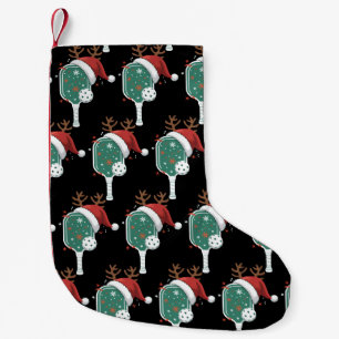 Pickleball Lover Sports Christmas Santa Hat Small Christmas Stocking