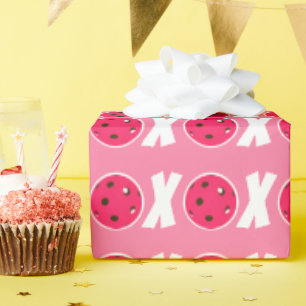 Pickleball Lover Valentine XOXO Pickleballs Wrapping Paper