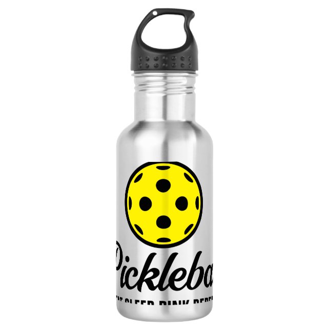 Pickleball lover water bottle gift Eat Sleep Dink (Front)