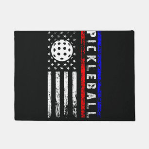 Pickleball Lovers 4th of July American Flag Doormat