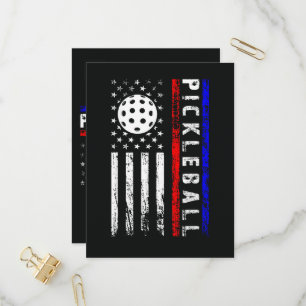 Pickleball Lovers 4th of July American Flag Invitation Postcard