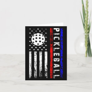 Pickleball Lovers 4th Of July American Flag Pickle Card