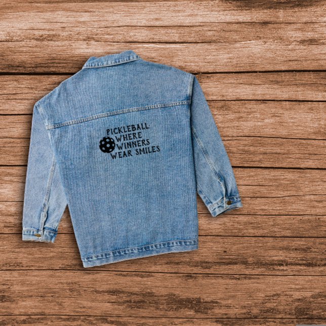 Pickleball Lover's Dream funny red slogan Denim Jacket (Creator Uploaded)