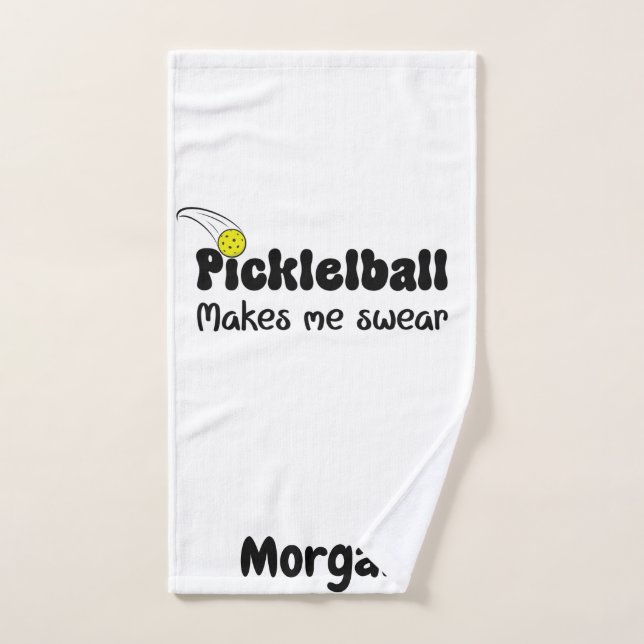 Pickleball Makes Me Swear – Funny Pickleball  Hand Towel (Hand Towel)