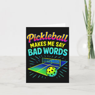 Pickleball makes say bad words - funny sports card