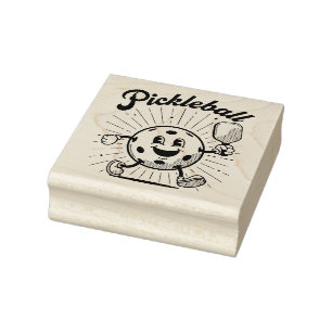 PICKLEBALL MASCOT by PickleballPlayerz Rubber Stamp