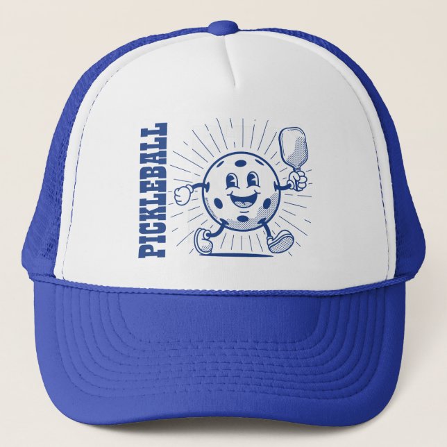 PICKLEBALL MASCOT TRUCKER HAT (Front)