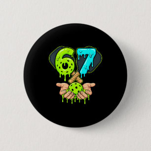 Pickleball meme dink hard stay out of the kitchen 6 cm round badge