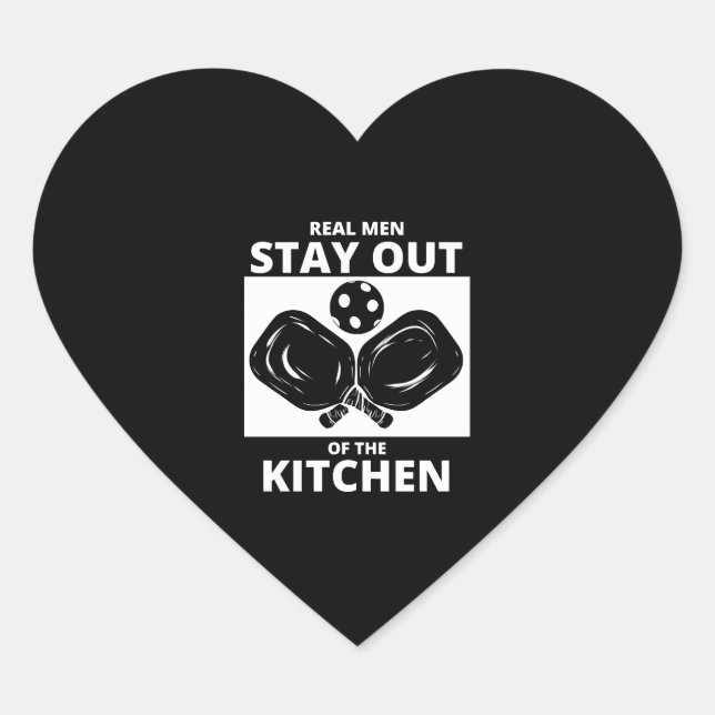 Pickleball Men Paddle Pickleball Player Heart Sticker (Front)
