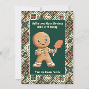 Pickleball🎄 Merry Christmas, custom text Holiday Card